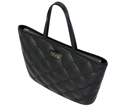 borsa shopping capitonne versace|versace purses black label.